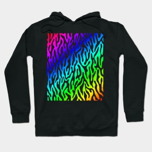 Psychedelic Black Tiger Design Hoodie